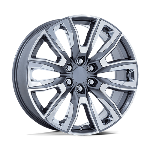 OE Performance PR225 Gloss Gunmetal Machined With Chrome Accents - Part Number PR225AP24106131 OE Performance PR225 Gloss Gunmetal Machined With Chrome Accents Photo