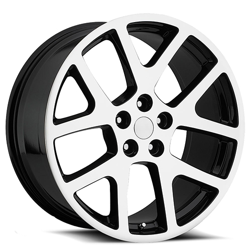 OE Revolution 107 Gloss Black With Machined Face - Part Number 107-2290555+25BM OE Revolution 107 Gloss Black With Machined Face Photo