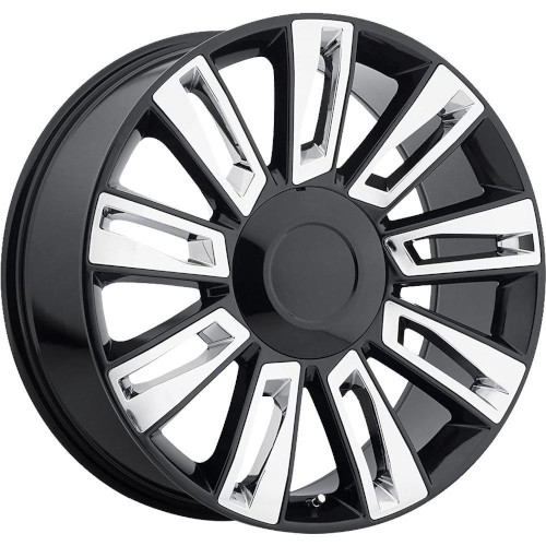 OE Revolution D-06 Chrome With Black Inserts - Part Number D06-2410655+31CBI OE Revolution D-06 Chrome With Black Inserts Photo