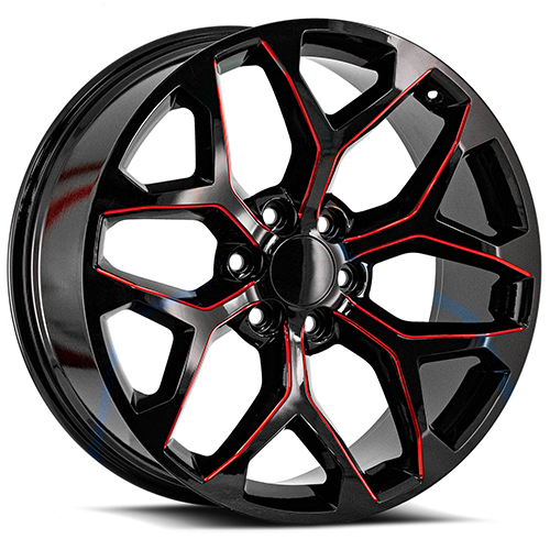 OE Revolution G-09 Gloss Black Red Milled