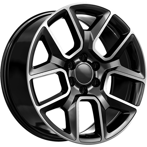 OE Revolution R-16 Gloss Black Machined - Part Number R16-24105025BM OE Revolution R-16 Gloss Black Machined Photo