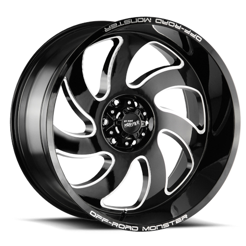 Off-Road Monster M07 Gloss Black Milled - Part Number M070865N19GBML Off-Road Monster M07 Gloss Black Milled Photo