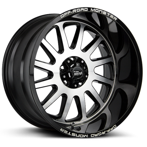 Off-Road Monster M17 Gloss Black Machined - Part Number M17212639N44GBM Off-Road Monster M17 Gloss Black Machined Photo
