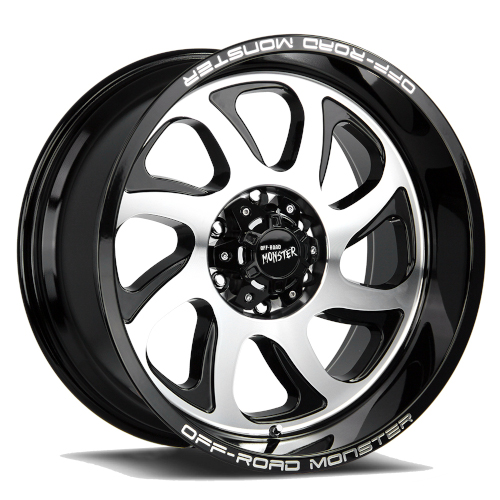 Off-Road Monster M22 Gloss Black Machined - Part Number M22212635N44GBM Off-Road Monster M22 Gloss Black Machined Photo