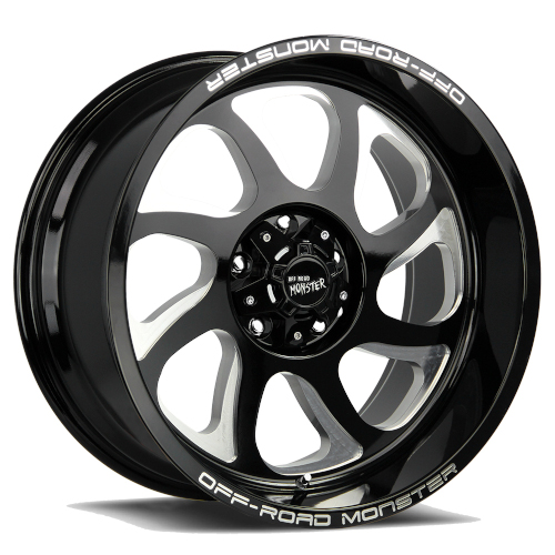 Off-Road Monster M22 Gloss Black Milled - Part Number M220639N19GBML Off-Road Monster M22 Gloss Black Milled Photo