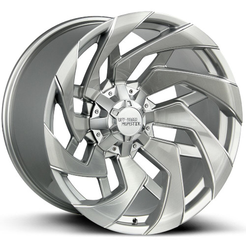 Off-Road Monster M24 Brushed Face Silver - Part Number M240867N19BFS Off-Road Monster M24 Brushed Face Silver Photo