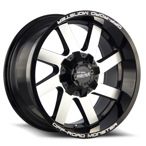 Off-Road Monster M80 Gloss Black Machined - Part Number M80012607N44GBM Off-Road Monster M80 Gloss Black Machined Photo