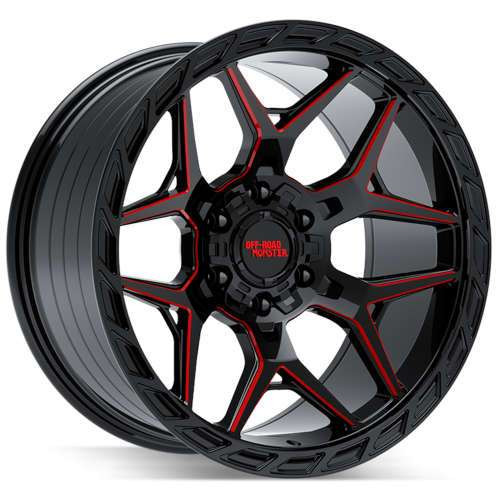 Off-Road Monster Mf40 Gloss Black w/ Candy Red Milling