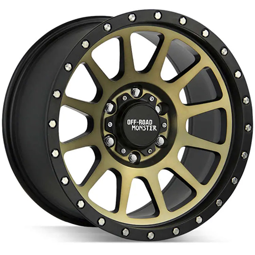 Off-Road Monster M10 Flat Black W/ Machined Bronze Face - Part Number M10763900BBZ Off-Road Monster M10 Flat Black W/ Machined Bronze Face Photo