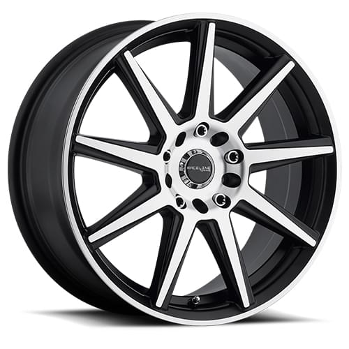 Raceline Storm 144 Satin Black W/ Machined Face - Part Number 144M-67086+40 Raceline Storm 144 Satin Black W/ Machined Face Photo