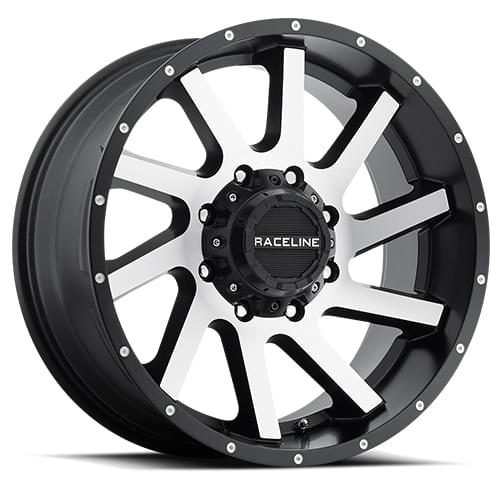 Raceline Twist 932 Satin Black W/ Machined Face Photo