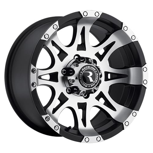 Raceline Raptor 982 Satin Black W/ Machined Face - Part Number 982-89080+20 Raceline Raptor 982 Satin Black W/ Machined Face Photo