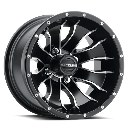 Raceline G77 Mamba Satin Black W/ Machined Spokes - Part Number G77-17040-00 Raceline G77 Mamba Satin Black W/ Machined Spokes Photo