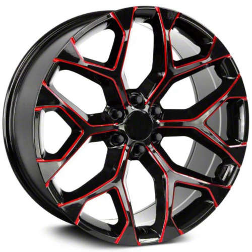 Replica Wheels 101 Black Red Milled