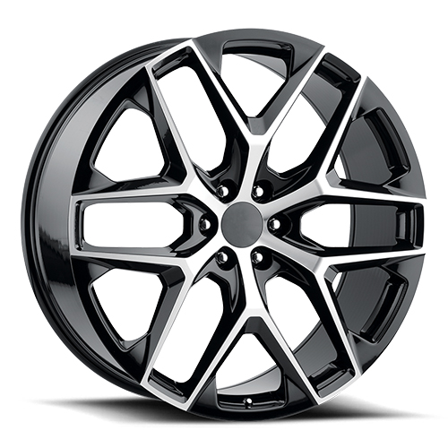Replica Tech RT-28 Gloss Black With Machined Face - Part Number RT28-2410UU31PBM Replica Tech RT-28 Gloss Black With Machined Face Photo