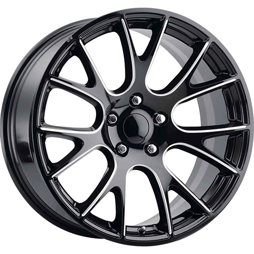 Replica Tech RT-10 Gloss Black W/ Milled Accents - Part Number RT10-2295HH18EBX Replica Tech RT-10 Gloss Black W/ Milled Accents Photo