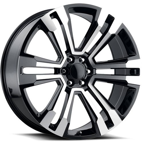 Replica Tech RT-4 Gloss Black W/ Machined Face - Part Number RT4-2610XX20LBM Replica Tech RT-4 Gloss Black W/ Machined Face Photo