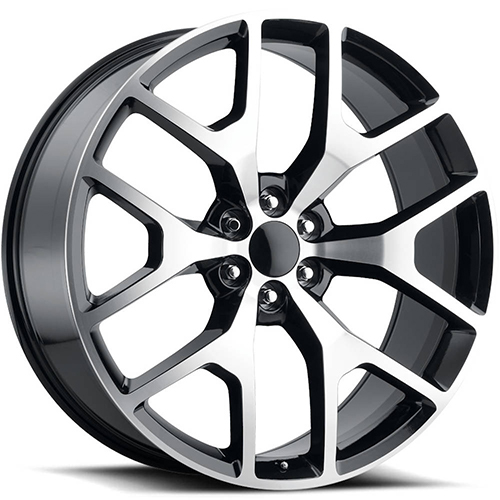 Replica Tech RT-6 Gloss Black W/ Machined Face - Part Number RT6-2290XX30PBM-I Replica Tech RT-6 Gloss Black W/ Machined Face Photo