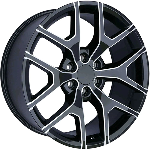 Replica Tech RT-6 Gloss Black W/ Milled Accents - Part Number RT6-2410XX30LBX Replica Tech RT-6 Gloss Black W/ Milled Accents Photo