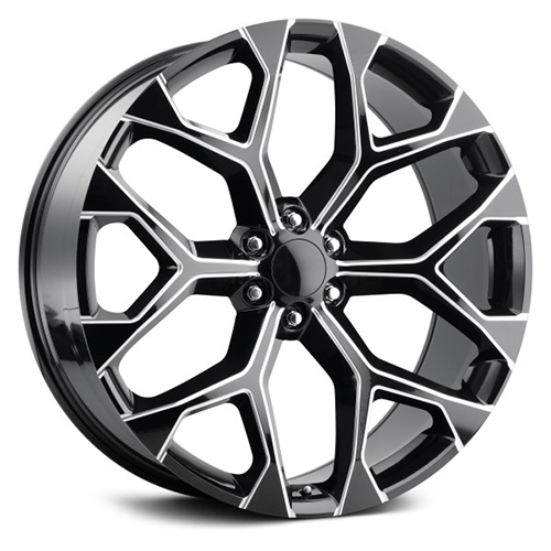 Replica Tech RT-8 Gloss Black W/ Milled Accents - Part Number RT8-2290XX30LBX Replica Tech RT-8 Gloss Black W/ Milled Accents Photo