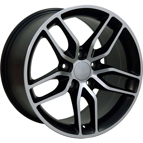 OE Wheels Chevrolet Corvette C7 Stingray CV18A Satin Black Machined - Part Number CV18A-D17095-5475-54MB1 OE Wheels Chevrolet Corvette C7 Stingray CV18A Satin Black Machined Photo