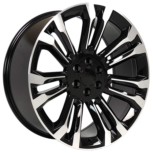 Replica Wheel Chevrolet Silverado 1500 CV43 Black Machined Photo