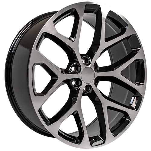 Replica Wheel Chevrolet Silverado CV98 Black Machined Photo