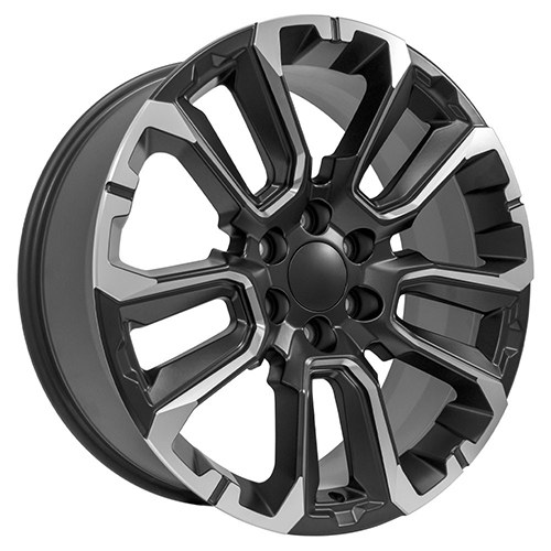 OE Wheels Chevrolet Suburban 1500 CV68 Satin Black W/ Milled Edge - Part Number CV68-24100-6550-28B1M OE Wheels Chevrolet Suburban 1500 CV68 Satin Black W/ Milled Edge Photo
