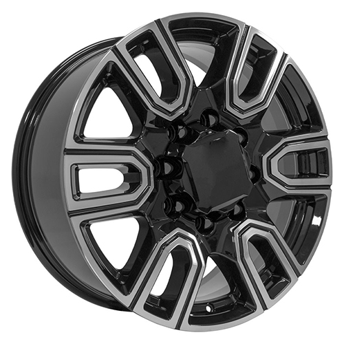 OE Wheels GMC Sierra 2500/3500 CV96A Black Machined - Part Number CV96A-20085-8650-12MB OE Wheels GMC Sierra 2500/3500 CV96A Black Machined Photo