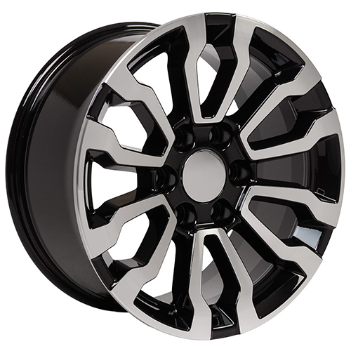 Replica Wheel GMC Sierra CV35 Black Machined Photo