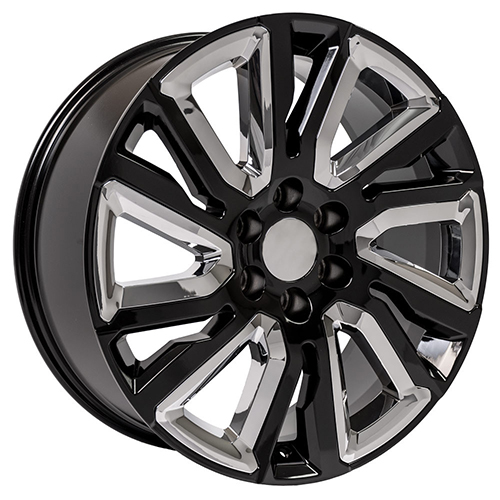 Replica Wheel GMC Sierra CV39 Black W/ Chrome Photo