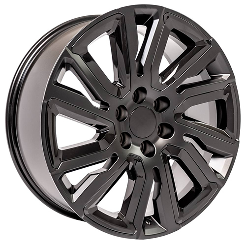 Replica Wheel GMC Sierra CV39 Satin Black W/ Gloss Black Photo