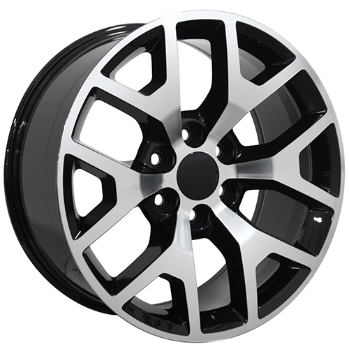 Replica Wheel GMC Sierra CV92 Black Machined Photo