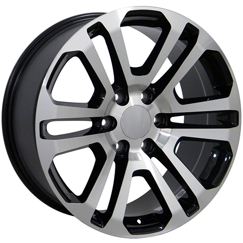 OE Wheels GMC Sierra CV99 Black Machined - Part Number CV99-22090-6550-24MB OE Wheels GMC Sierra CV99 Black Machined Photo
