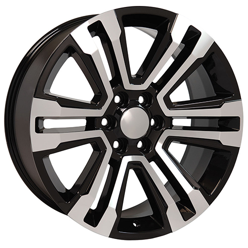 Replica Wheel GMC Yukon CV44 Black Machined Photo