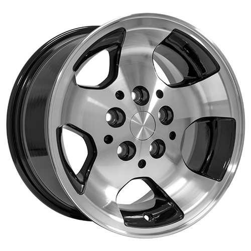 OE Wheels Jeep Wrangler JP08 Black Machined - Part Number JP08-15080-5450-25MB OE Wheels Jeep Wrangler JP08 Black Machined Photo