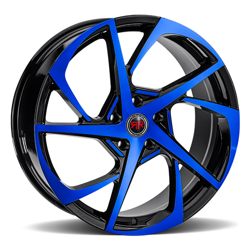 Revolution Racing RR29 Black W/ Blue Machined Spoke Accents - Part Number RR29-208514+40BB Revolution Racing RR29 Black W/ Blue Machined Spoke Accents Photo