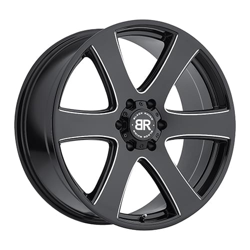 Black Rhino Haka Gloss Black W/ Milled Spokes - Part Number 2085HAK306114B76 Black Rhino Haka Gloss Black W/ Milled Spokes Photo