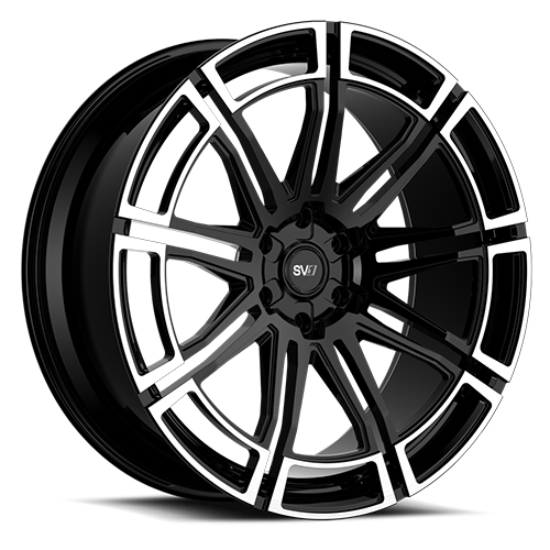Savini SV.1 X3 Gloss Black W/ Brushed Accents - Part Number SV1X03-24100512F1066 Savini SV.1 X3 Gloss Black W/ Brushed Accents Photo
