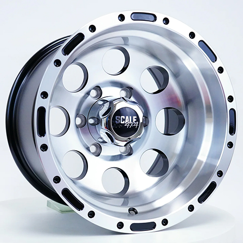 Scale 4x4 S52 Gloss Black W/ Machined Face - Part Number S52-6883-0-BMF Scale 4x4 S52 Gloss Black W/ Machined Face Photo