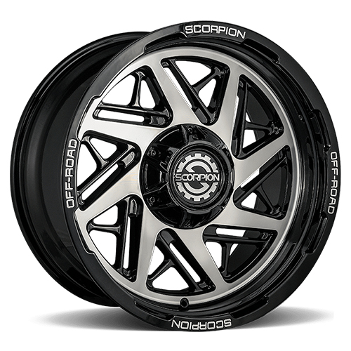 Scorpion Demolition Black W/ Machined Spokes - Part Number DM-200963539-12BM Scorpion Demolition Black W/ Machined Spokes Photo