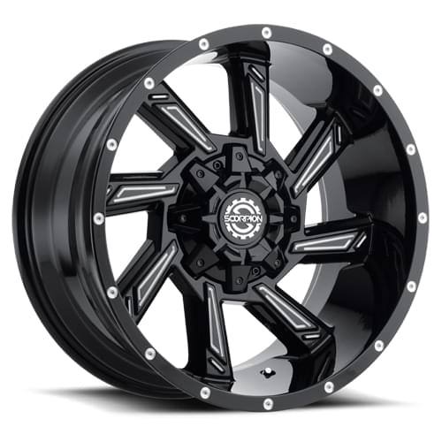 Scorpion SC-25 Gloss Black Milled - Part Number SC25-2214865-76ML Scorpion SC-25 Gloss Black Milled Photo