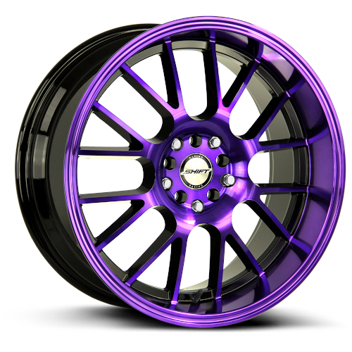 Shift Crank H28 Gloss Black Purple Machined Photo