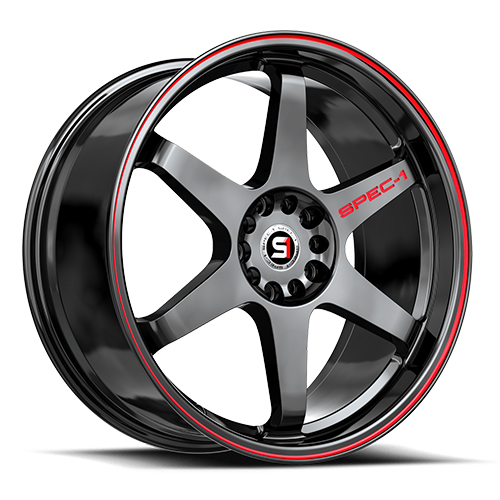 Spec-1 SPT-33 Gloss Black W/ Red Line