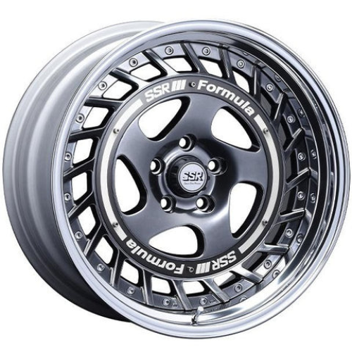 SSR Formula Aero Spoke Titan Silver w/ Brushed Red Aero Plate