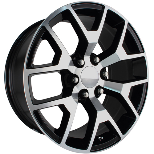 Strada OE Replica GMC Sierra R150 Gloss Black Machined - Part Number R150-663931GBM Strada OE Replica GMC Sierra R150 Gloss Black Machined Photo