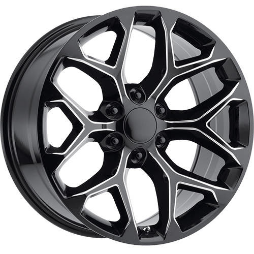 Strada OE Replica Snowflake R176 Gloss Black Milled - Part Number R176-663931GBML Strada OE Replica Snowflake R176 Gloss Black Milled Photo