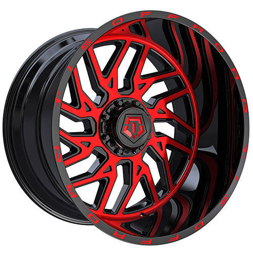 TIS Offroad 544MBR Gloss Black W/ Red Machined Face - Part Number 544MBR-2126844 TIS Offroad 544MBR Gloss Black W/ Red Machined Face Photo