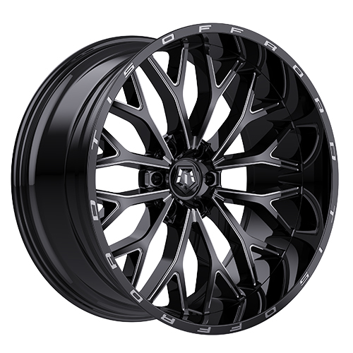 TIS Offroad 565BM Gloss Black W/ Milled Accents - Part Number 565BM-2228344 TIS Offroad 565BM Gloss Black W/ Milled Accents Photo