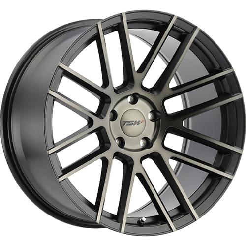 TSW Mosport Matte Black W/ Machined Dark Tint - Part Number 2085MSP205114M76 TSW Mosport Matte Black W/ Machined Dark Tint Photo